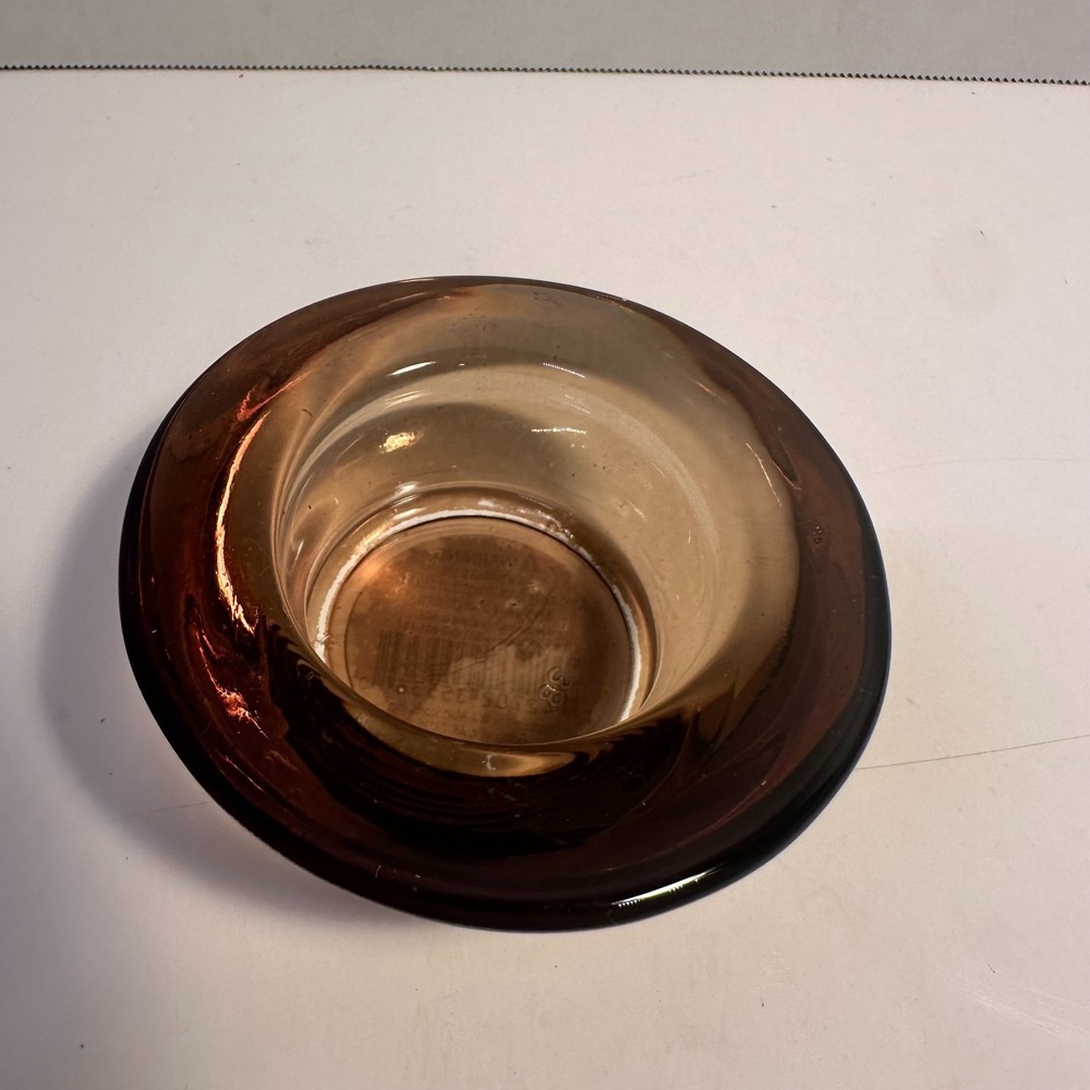 Walmart Brown Stone Round Glass Tealight Candle Holder Amber MS11-060-001-17